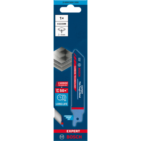 2608900359 BOSCH EXPERT Panza fierastrau sabie Thin Tough Metal, 115 mm lungime