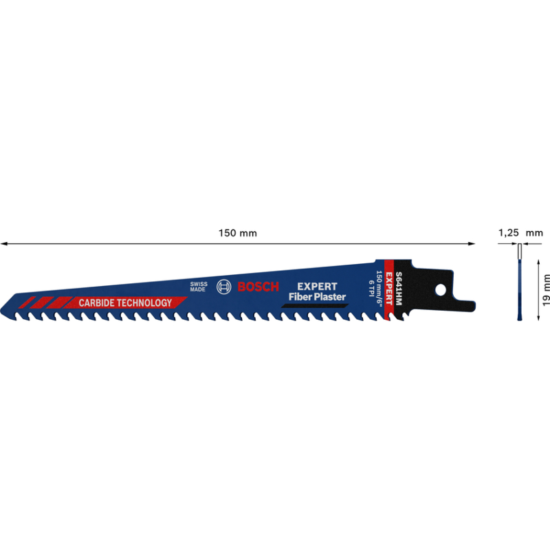 2608900407 BOSCH EXPERT Panza fierastrau sabie pentru BCA,gips carton, Expert Fiber Plaster, 150 mm