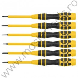 64380 VOREL Set 6 surubelnite,varfuri drepte si in cruce,mecanica fina