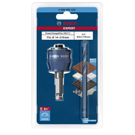 2608901965 BOSCH EXPERT Adaptor carota HEX11 cu burghiu centrare HSS-G, 8.5x105mm