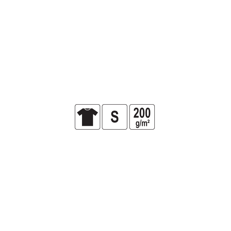 YATO YT-78420 Tricou negru 95% bumbac, 5% elastan, marimea S