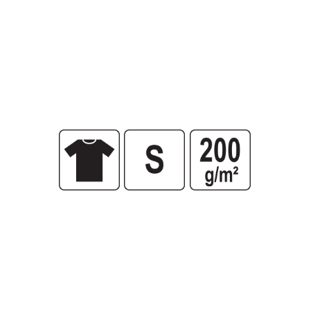 YATO YT-78420 Tricou negru 95% bumbac, 5% elastan, marimea S