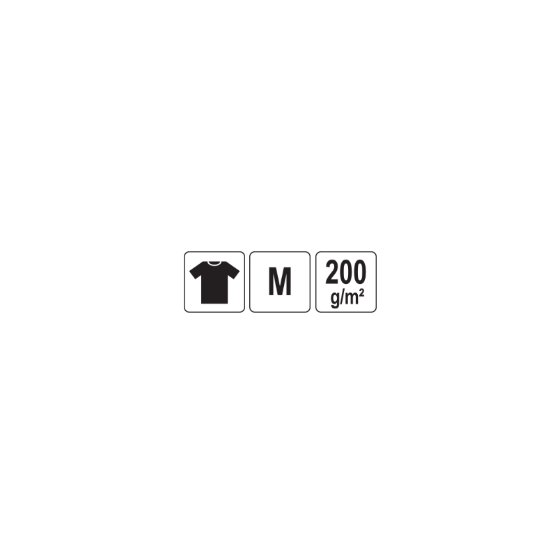 YT-78421 YATO Tricou negru 95% bumbac, 5% elastan, marimea M