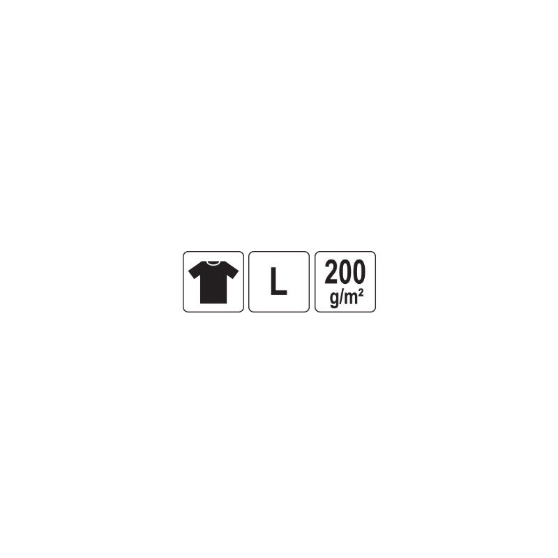 YATO Tricou negru 95% bumbac, 5% elastan, marimea L YT-78422