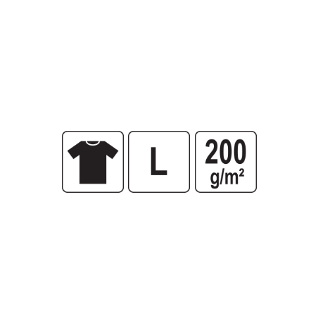 YATO Tricou negru 95% bumbac, 5% elastan, marimea L YT-78422