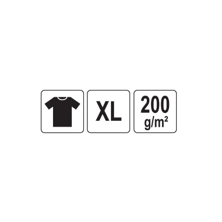 YT-78423 YATO Tricou negru 95% bumbac, 5% elastan, marimea XL