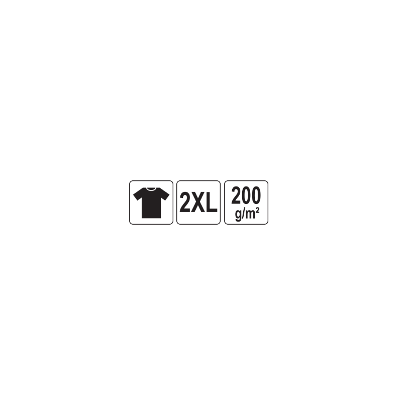 YATO YT-78424 Tricou negru 95% bumbac, 5% elastan, marimea XXL
