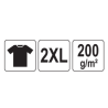 YT-78430 YATO Tricou alb 95% bumbac, 5% elastan, marimea XXL