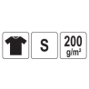 YT-78432 YATO Tricou portocaliu 95% bumbac, 5% elastan, marimea S