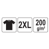 YT-78436 YATO Tricou portocaliu 95% bumbac, 5% elastan, marimea XXL