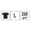 YT-78446 YATO Tricou albastru 95% bumbac, 5% elastan, marimea L