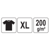 YT-78447 YATO Tricou albastru 95% bumbac, 5% elastan, marimea XL