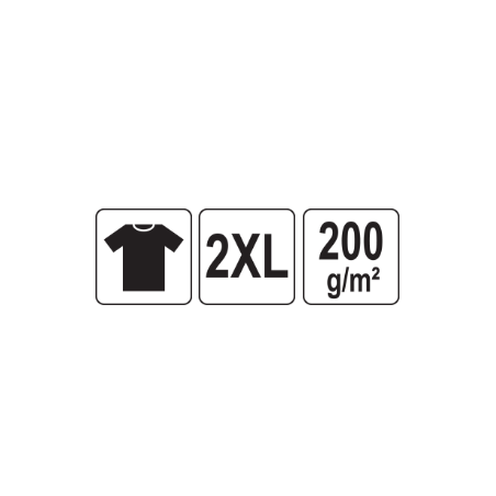 YATO YT-78448 Tricou albastru 95% bumbac, 5% elastan, marimea XXL