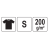 YT-78450 YATO Tricou gri 95% bumbac, 5% elastan, marimea S