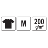 YT-78451 YATO Tricou gri 95% bumbac, 5% elastan, marimea M