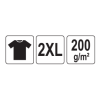 YT-78454 YATO Tricou gri 95% bumbac, 5% elastan, marimea XXL