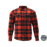 Camasa in carouri din flanel, 100% bumbac, rosu-negru, marimea L