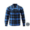 YATO Camasa in carouri din flanel,100% bumbac,albastru-negru,marimea M