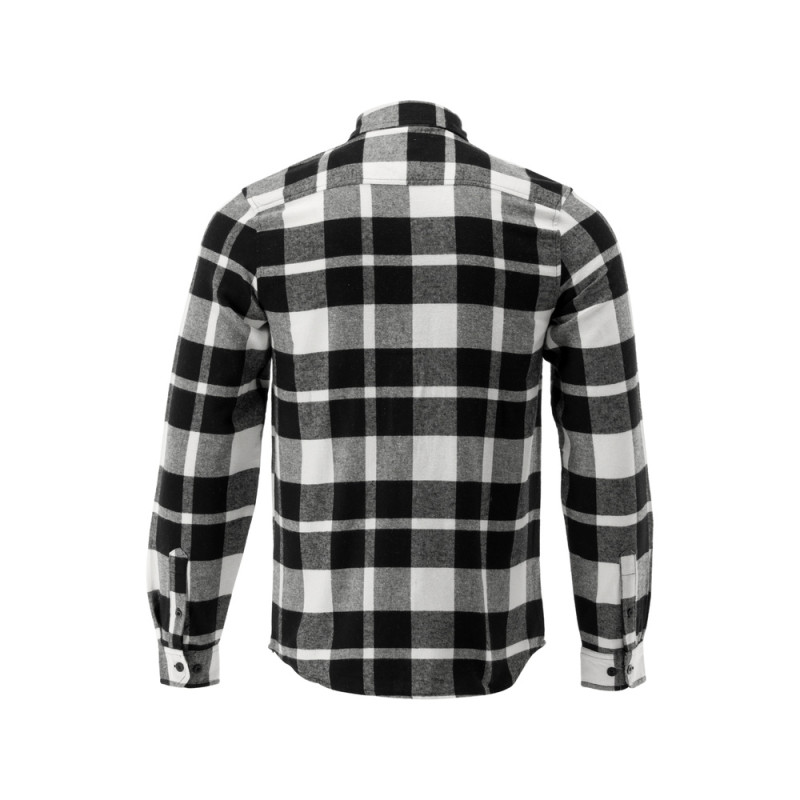 YATO Camasa in carouri din flanel, 100% bumbac, alb-negru, marimea M