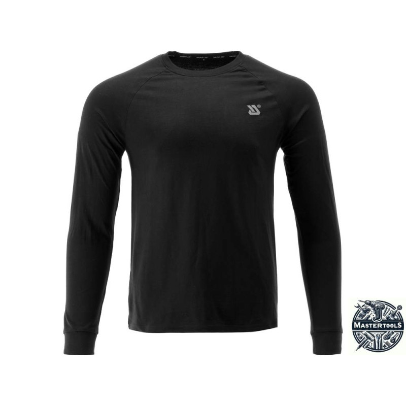 YATO Tricou cu maneca lunga 100% bumbac, negru, marimea XXL