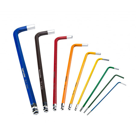 Top Master Pro Set 9 chei imbus hex 1.5-10mm cu bila extra lungi COLOR