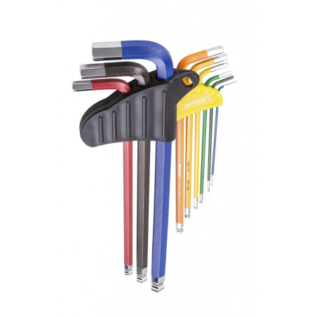 Top Master Pro Set 9 chei imbus hex 1.5-10mm cu bila extra lungi COLOR