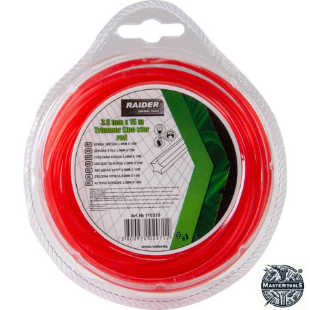 RAIDER Fir tip stea pentru motocoasa 3.5 mm х 15 m, rosu