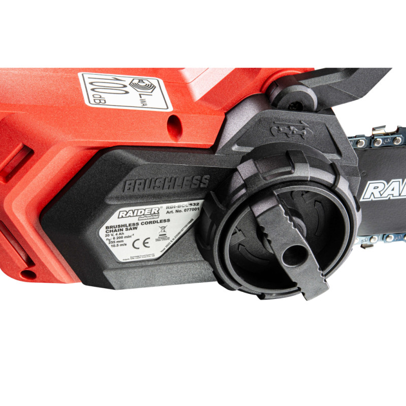RAIDER Fierastrau cu lant si acumulator Li-Ion 20V,4Ah,255mm,pas 3/8 inch