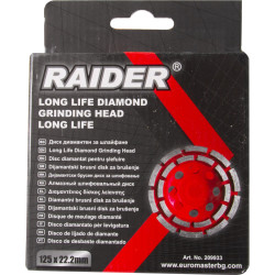 RAIDER Disc diamantat pentru slefuit beton Long Life, 125 x 22.2 mm