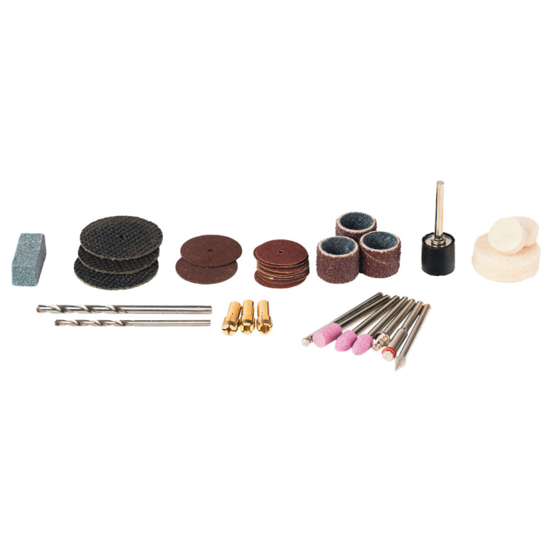 RAIDER Set mini polizor drept 135W, viteza variabila cu 40 accesorii