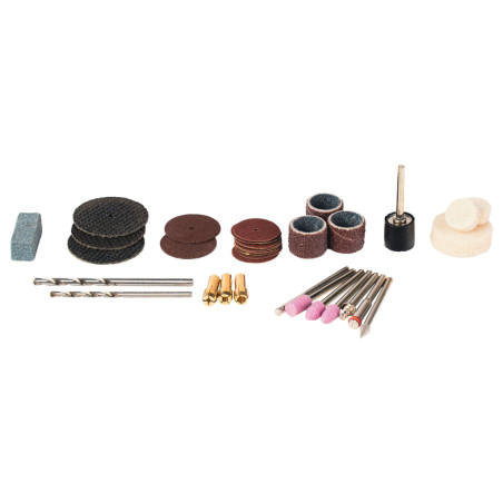 RAIDER Set mini polizor drept 135W, viteza variabila cu 40 accesorii