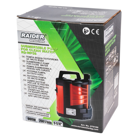 RAIDER Pompa submersibila apa curata, 900W, 1-1/4",250L/min,9m, Senzor