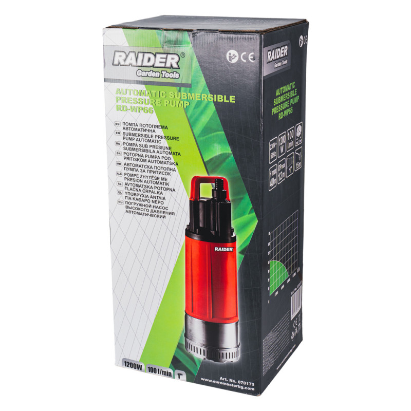 RAIDER Pompa submersibila pentru apa curata 1200W,1",100L/min,40m,INOX
