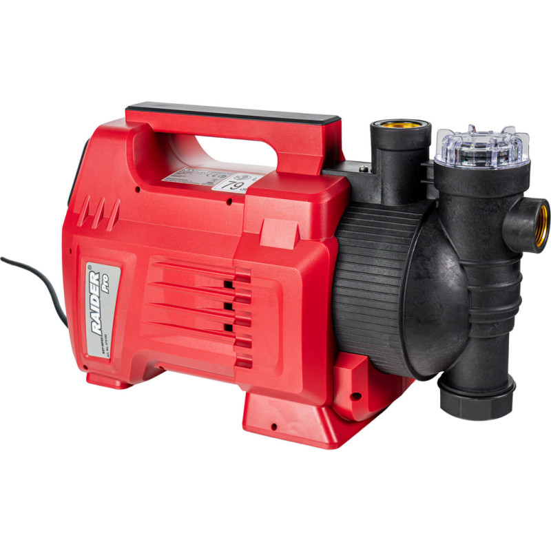 RAIDER Pompa cu autoamorsare 1100 W, 1", 45 m, filtru apa, display