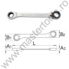 UNIOR Cheie combinata forjata cu clichet 170/2, 8 x 10 mm