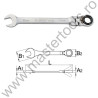 UNIOR Cheie combinata cu clichet articulata 161/2, 19 mm