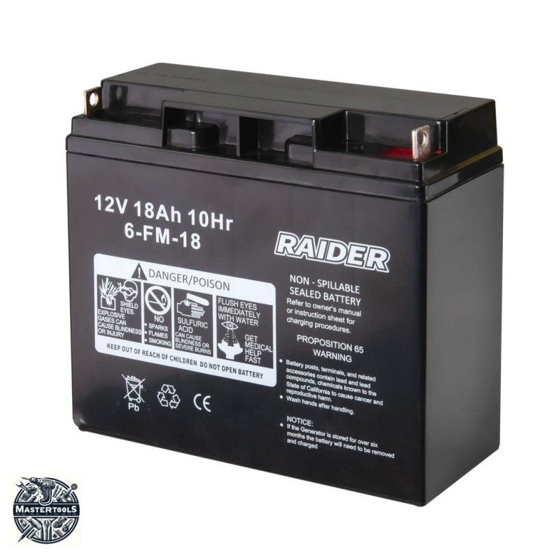 RAIDER Baterie 12V, 18Ah pentru generator pe benzina RD-GG04 & GG12
