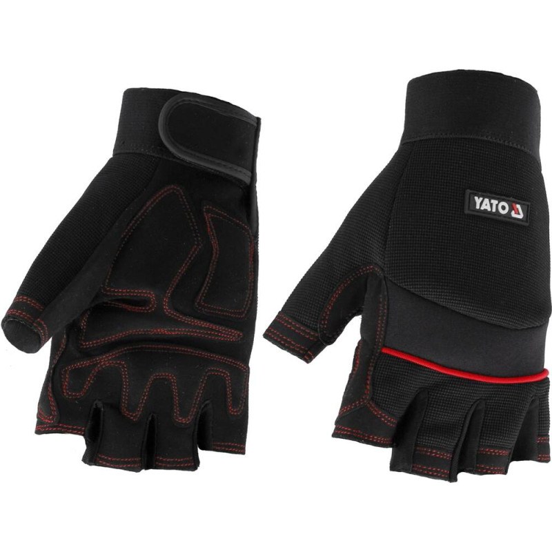 YATO Manusi negre fara degete, marimea 8