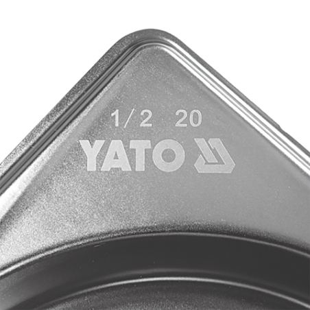 YATO GASTRO Tava gastronorm Inox, 3.4 l, 17.6 cm, Argintiu, GN 1/6