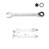 UNIOR Cheie inelara dubla decupata 183/2, 16 x 18 mm
