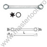 UNIOR Cheie inelara dubla dreapta cu capete drepte 182/2A, 12 x 13 mm