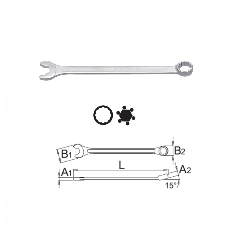 UNIOR Cheie combinata IBEX, 22 mm
