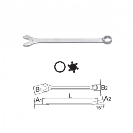 UNIOR Cheie combinata IBEX, 8 mm