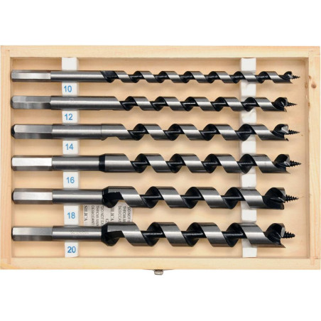YATO Set 6 burghie elicoidale pentru lemn, 10-20 mm, lungime 230 mm
