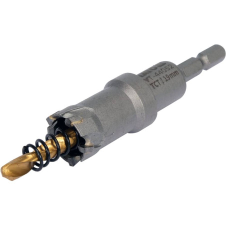YT-44052 YATO Carota TCT pentru metal, diametru 19 mm, hex 1/4