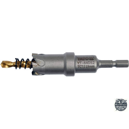 YT-44052 YATO Carota TCT pentru metal, diametru 19 mm, hex 1/4