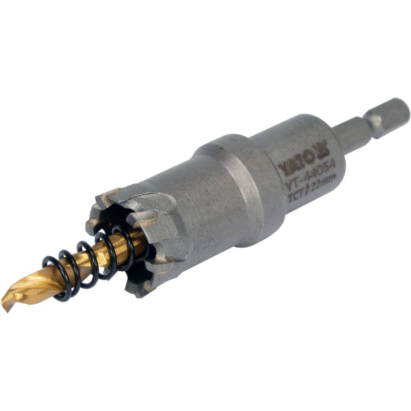 YATO Carota TCT pentru metal YT-44054, diametru 22 mm, hex 1/4