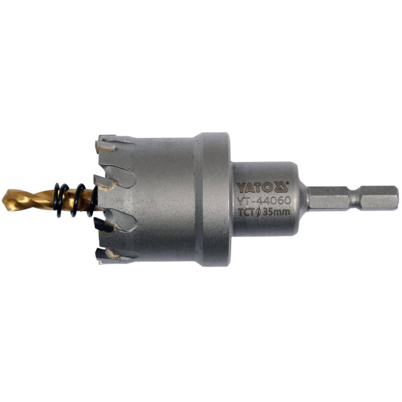 YT-44060 YATO Carota TCT pentru metal, diametru 35 mm, hex 1/4