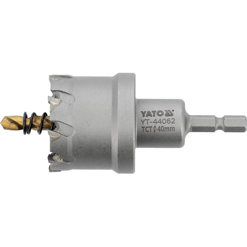 YT-44062 YATO Carota TCT pentru metal, diametru 40 mm, hex 1/4