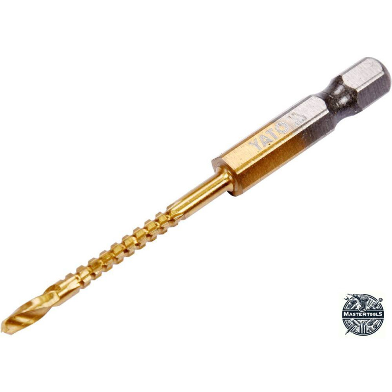 YATO Burghiu freza pentru metal, 3mm, hex 1/4, Auriu